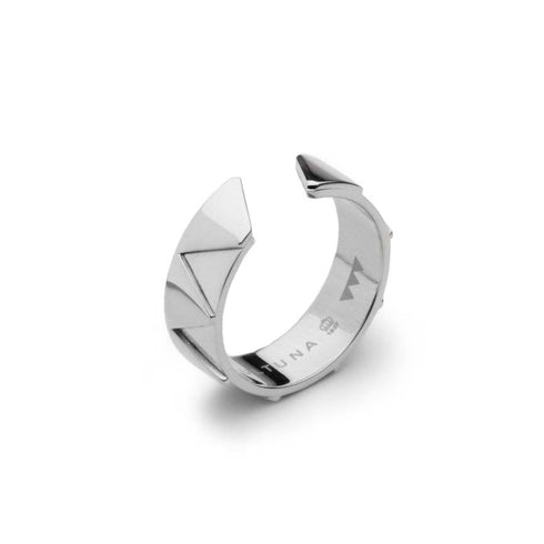 Skultuna & GtG Sharktooth Ring Wide Polished Steel